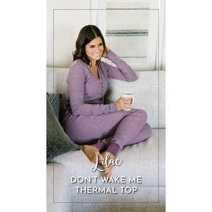 Zyia Active‎ Don’t Wake Me Thermal Top Lilac Purple Sz Medium Casual Comfortable